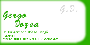 gergo dozsa business card