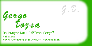 gergo dozsa business card